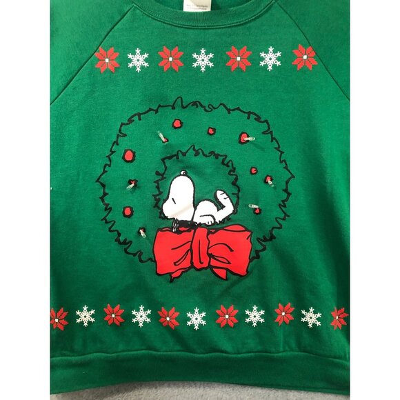 Sweatshirt Size XL Snoopy Ugly Christmas Peanuts Light-Up Battery Holiday Theme - Picture 1 of 8